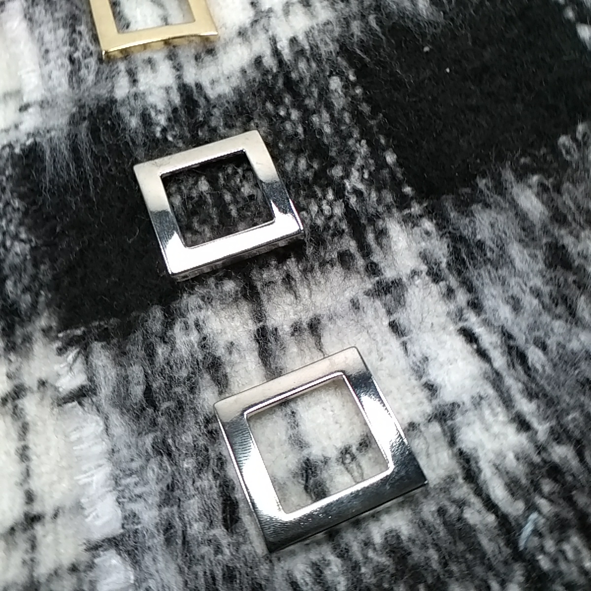32 x 32 mm Metal Snap Button Square Shape Е 1831