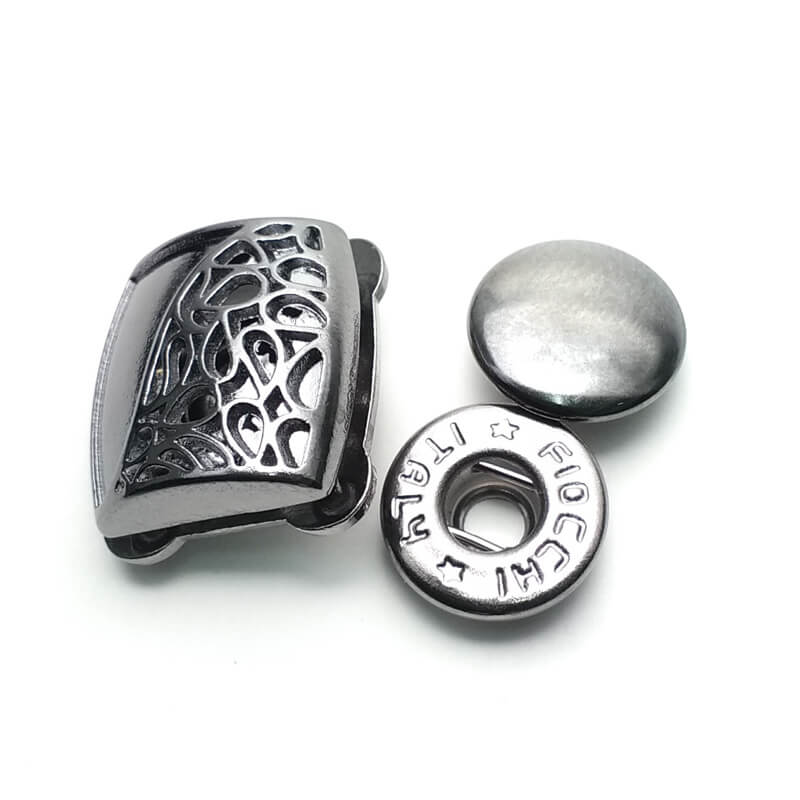 Snap button metal double parts 18 x 25 mm