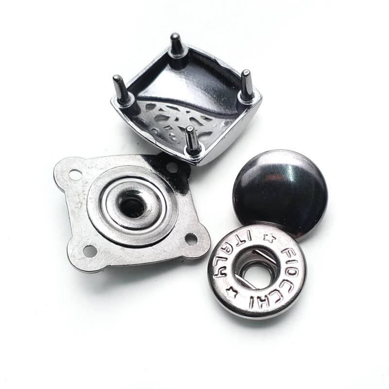 Snap button metal double parts 18 x 25 mm