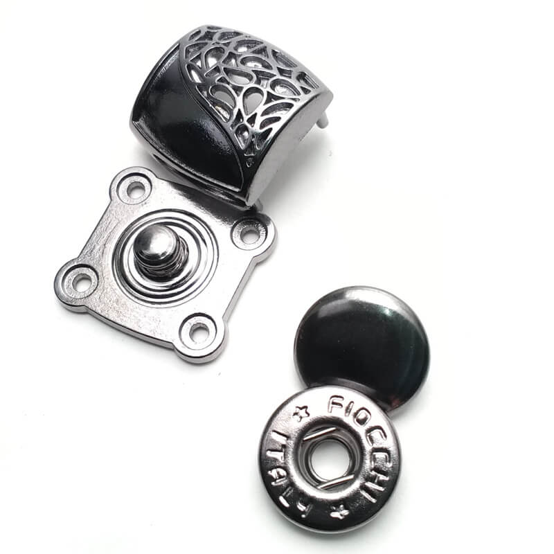 Snap button metal double parts 18 x 25 mm