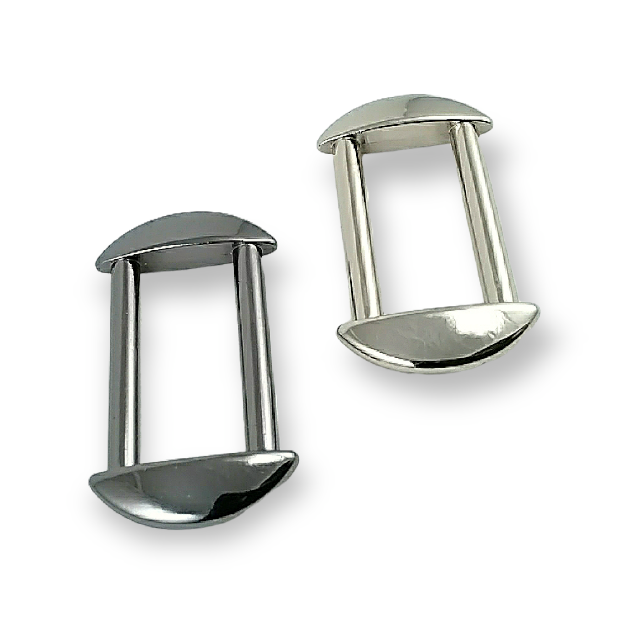 Oval edged frame - metal frame buckle 23 mm E 2068