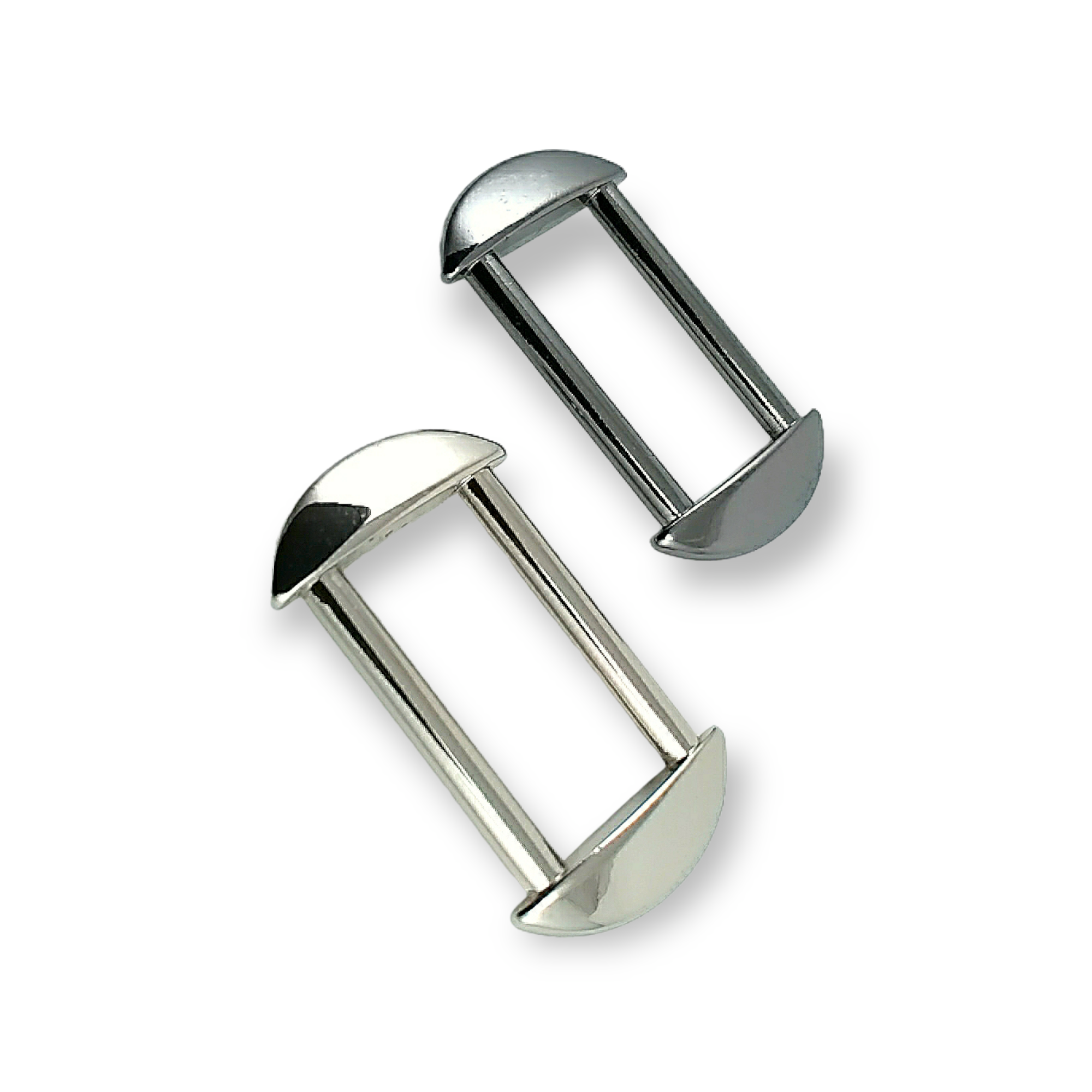 Oval edged frame - metal frame buckle 23 mm E 2068