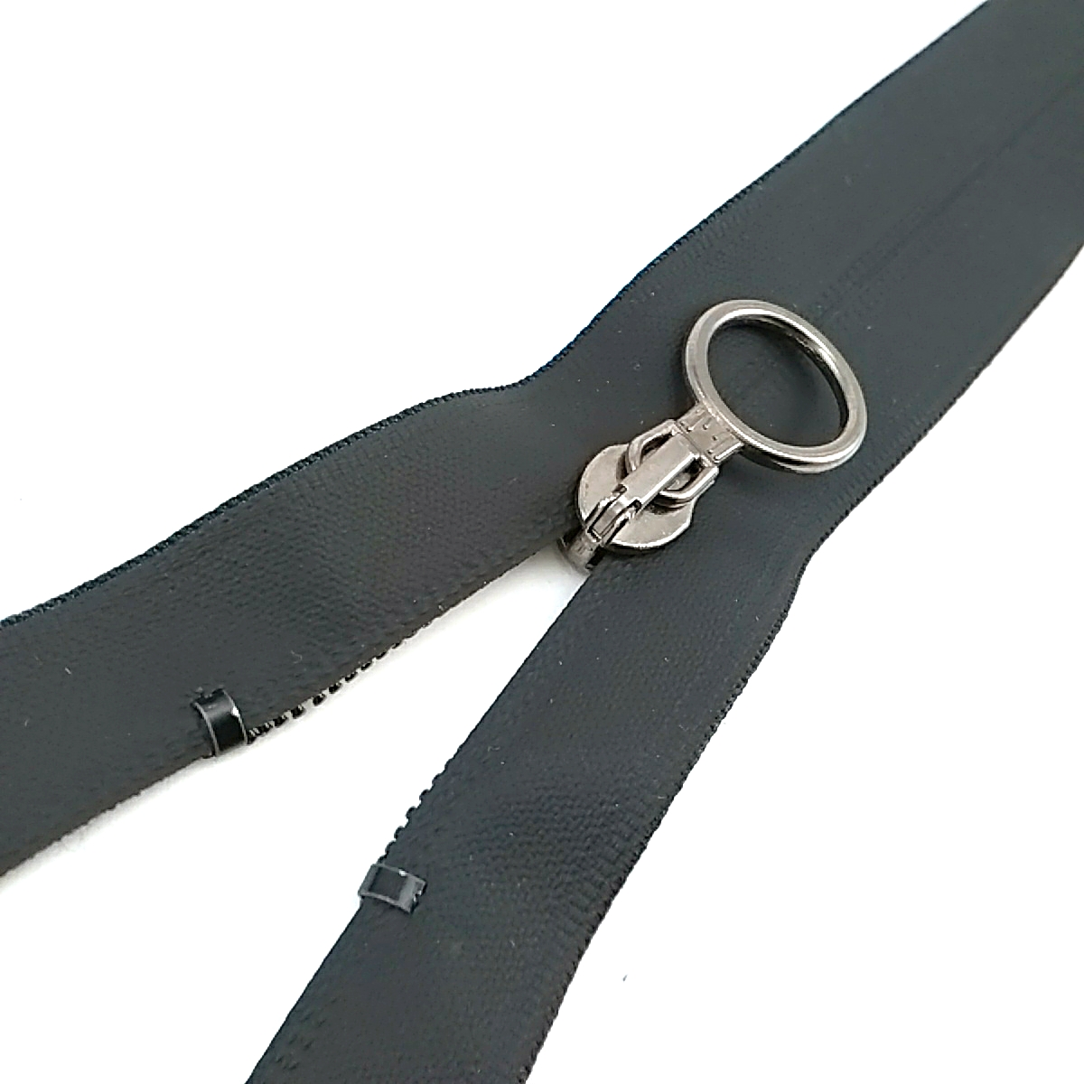 Product view of custom coated zipper