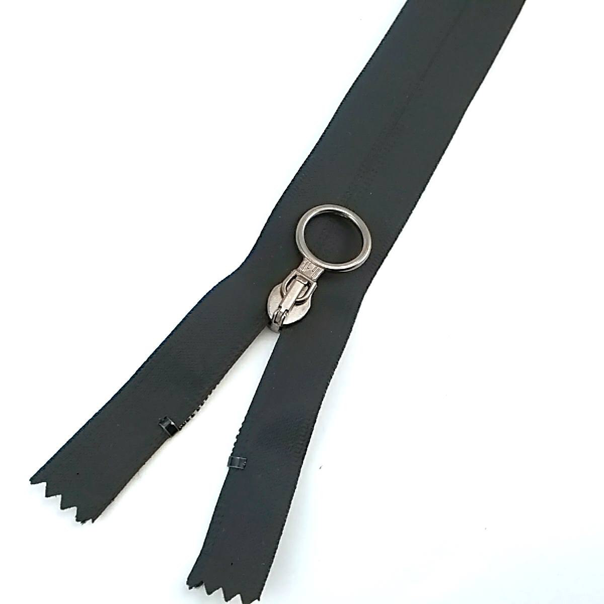 Product view of custom coated zipper